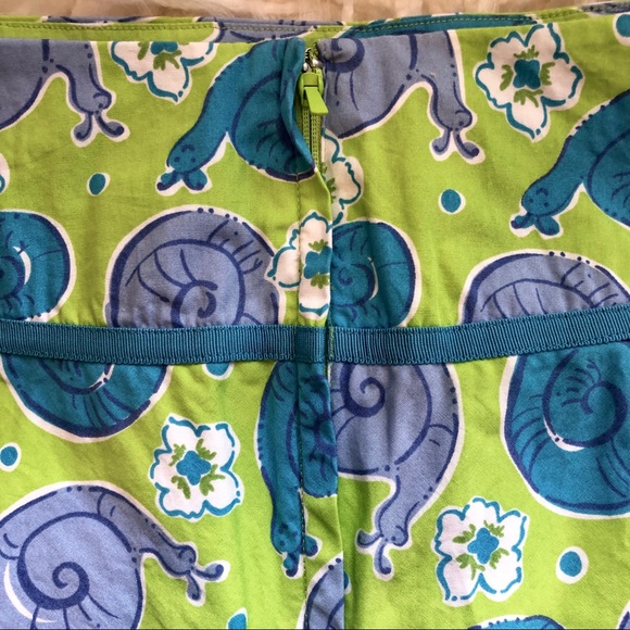 Lilly Pulitzer Escargot Snail Print Skirt Size 8 - Picture 4 of 5